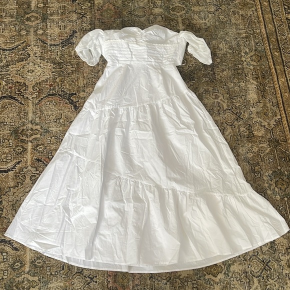 HELLO MOLLY Seaside Picnic Midi Dress White Size Large NEW - Picture 8 of 10